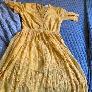 Boutique lace maxi romper